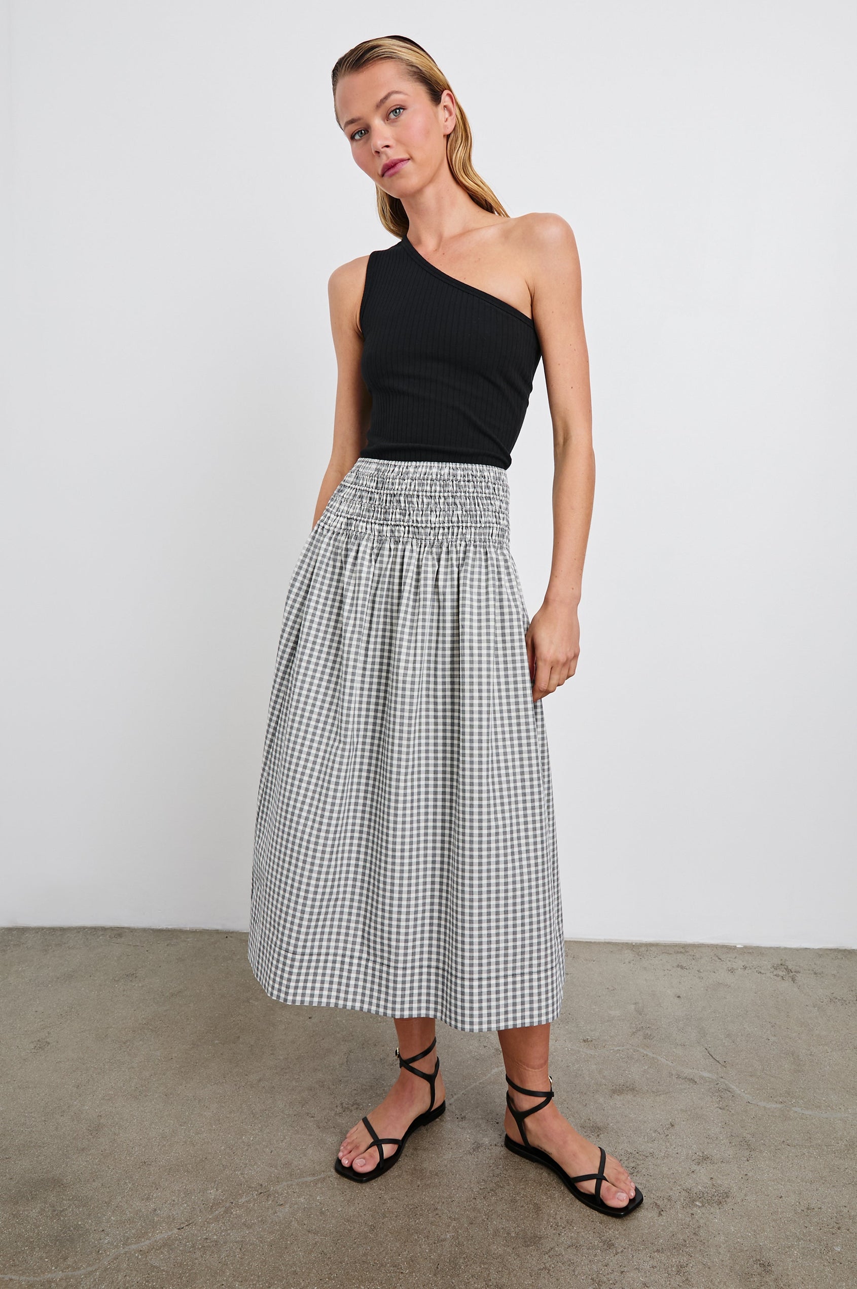 ALESSA-IVORY-JET-GINGHAM-FULL FRONT BODY