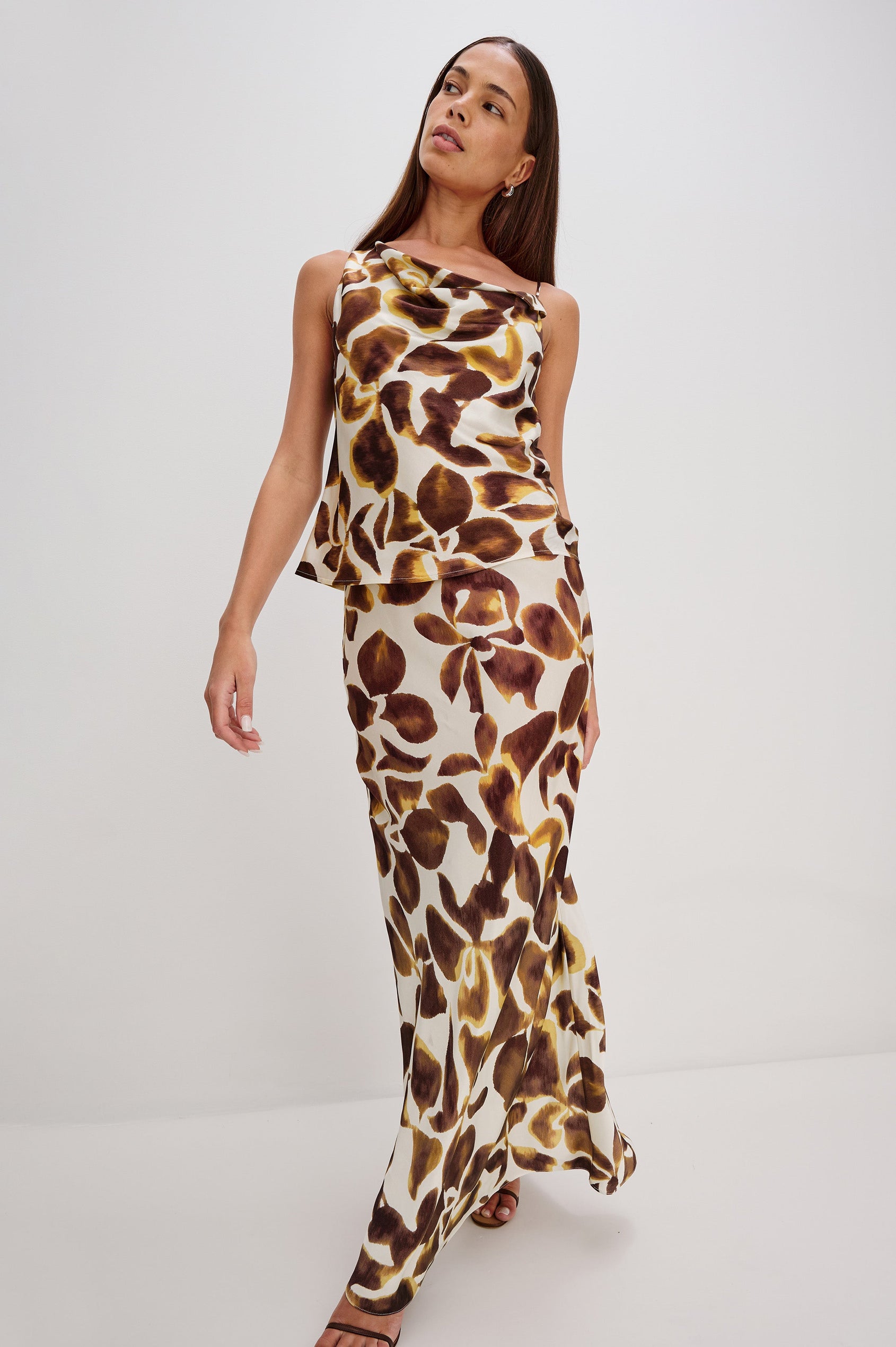 ROMINA SKIRT - ESPRESSO LILY