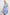 Albany Sleeveless, Mid-Thigh Dress with A Shirred Collar, Drawstring at Waist and a Pleated Hem in Lake View Stripe Colorway, Vertical stripes in blues and white - Front View Featured on Model