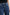 Angeleno Wide Leg Denim Pants with Belt Loops, Two Front Pockets and Two Back Patch Pockets in Pebble Blue Colorway - Front View Featured on Model