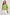 Striped linen Beach Tote with front pocket and long, wide shoulder straps in Rio Stripe - front view of model with bag over shoulder