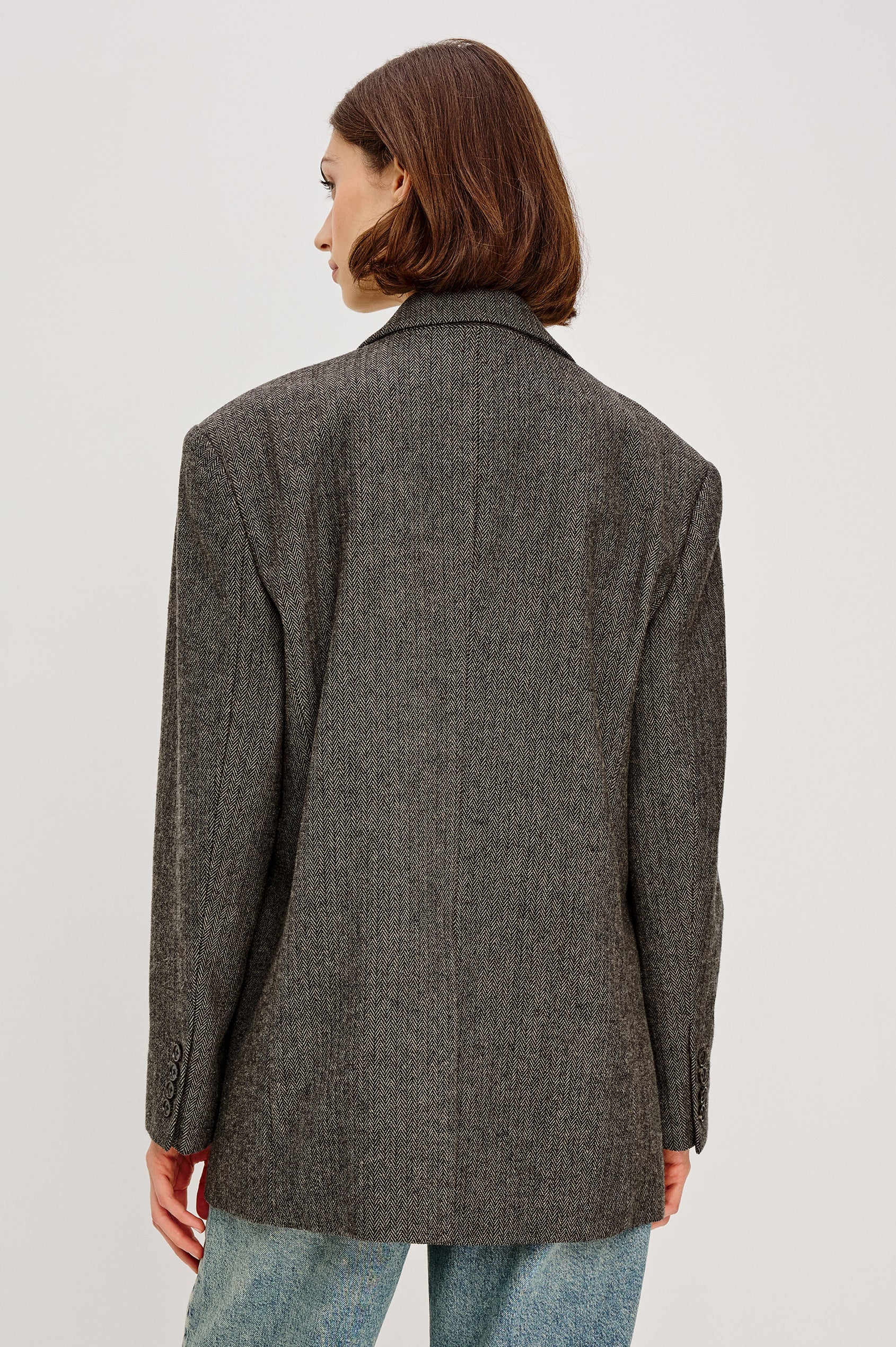 BRIDGES BLAZER - CAMEL BLACK HERRINGBONE