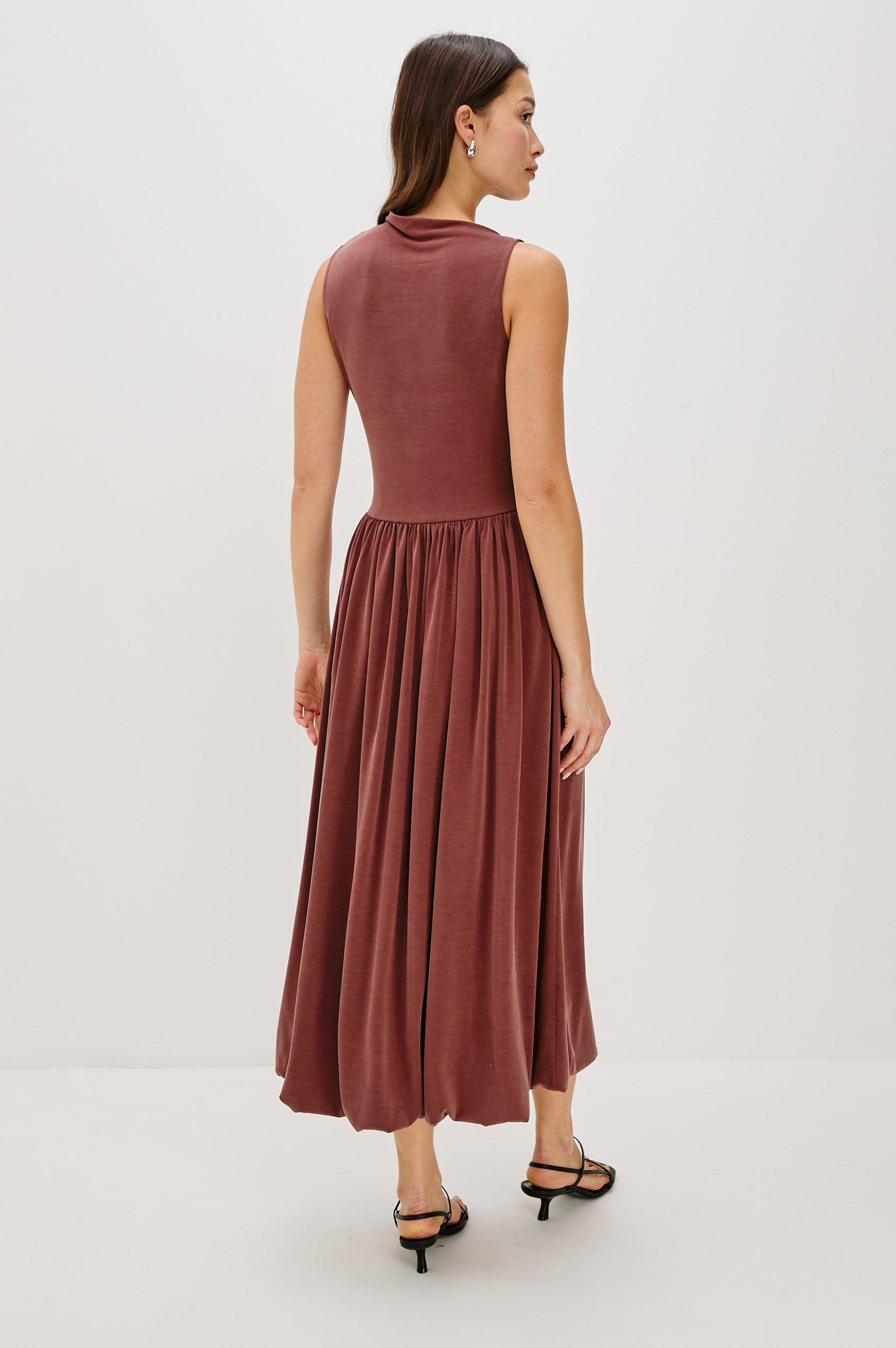 BRINA DRESS - OXBLOOD