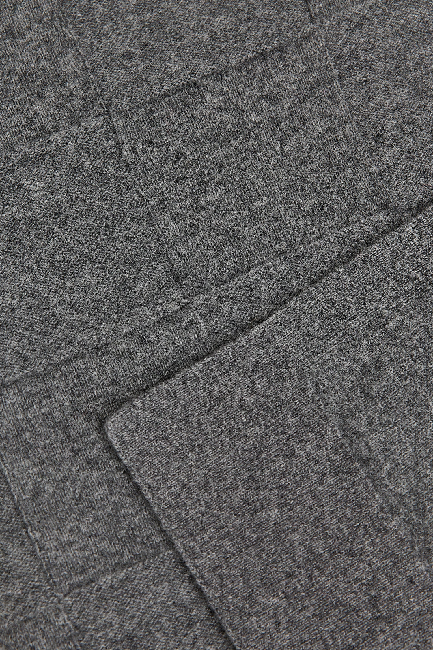 Cashmere Throw with a Quilted Knit in Thunder Colorway - Close up View