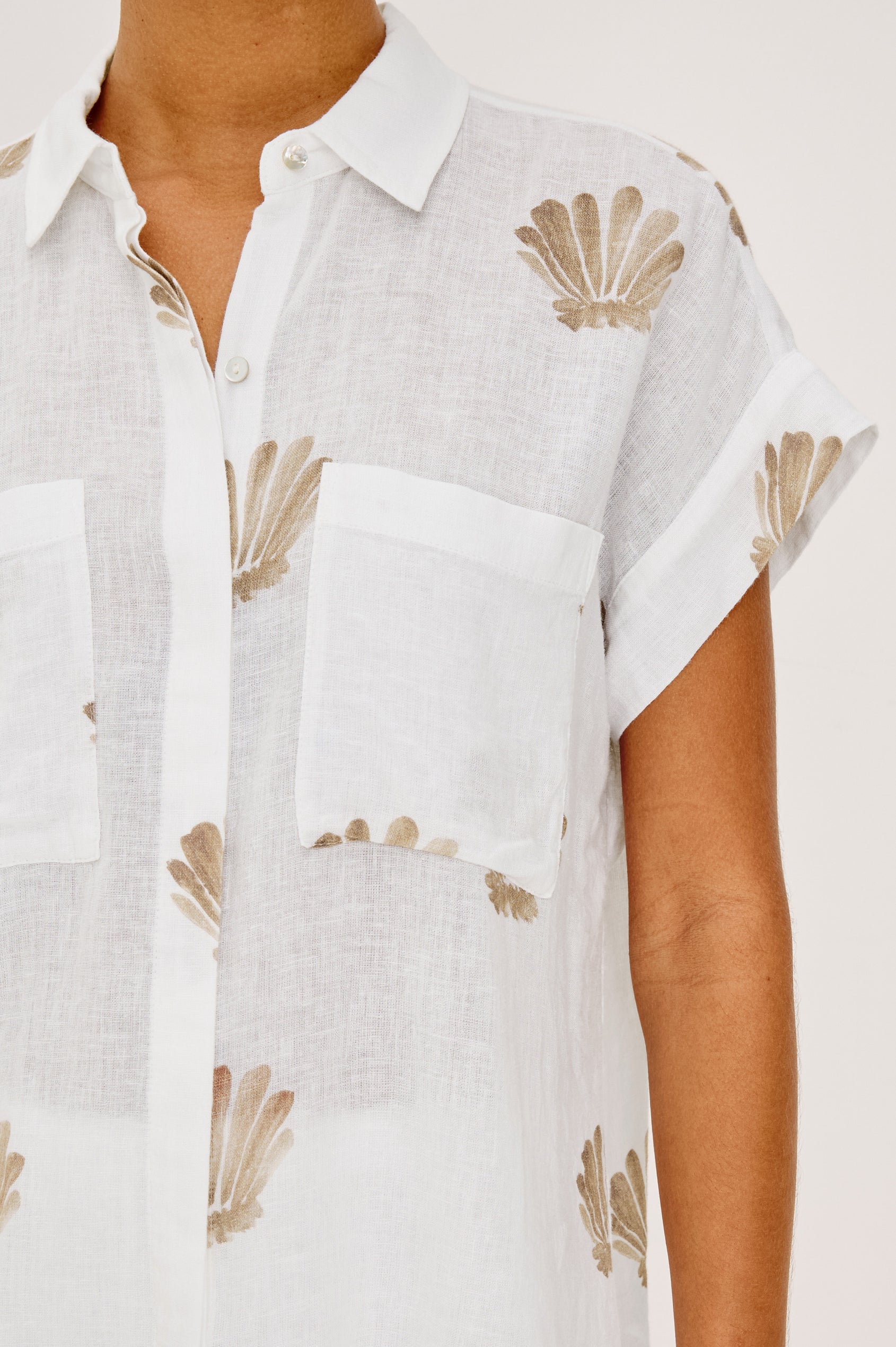 CITO SHIRT - TAUPE SEASHELLS