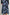 Edwina Midi Skirt with a Handkerchief Hem in Midnight Lily Colorway, Blue Lillies on Midnight - Front View Featured on Model