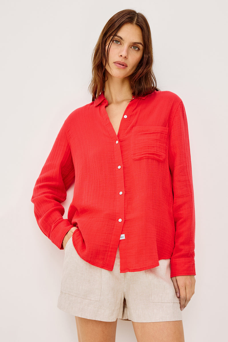 ELLIS SHIRT - CHERRY – Rails Canada