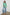 Elsa Oversized Long Sleeve Button Down Shirt With Collar And Cuffs In Colorway Kelly White Stripe - Full Front Body View Featured On Model With Sunglasses