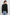 Geneva Long-Sleeve Cardigan with Two Front Patch Pockets and Button Closure in Black Ivory Colorway, with Ivory neckline, closure and pocket openings on Black - Back View Featured on Model