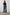 Getty Crop Wide Leg Denim Pants with Belt Loops, Two Front Pockets and Two Back Patch Pockets in Indigo Patchwork Colorway, with large patches in blues - Front Full Body View Featured on Model