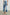 Getty Crop Wide Leg Denim Pants with Belt Loops, Two Front Pockets and Two Back Patch Pockets in Light Indigo Patchwork Colorway, with large patches in blues - Front View Featured on Model
