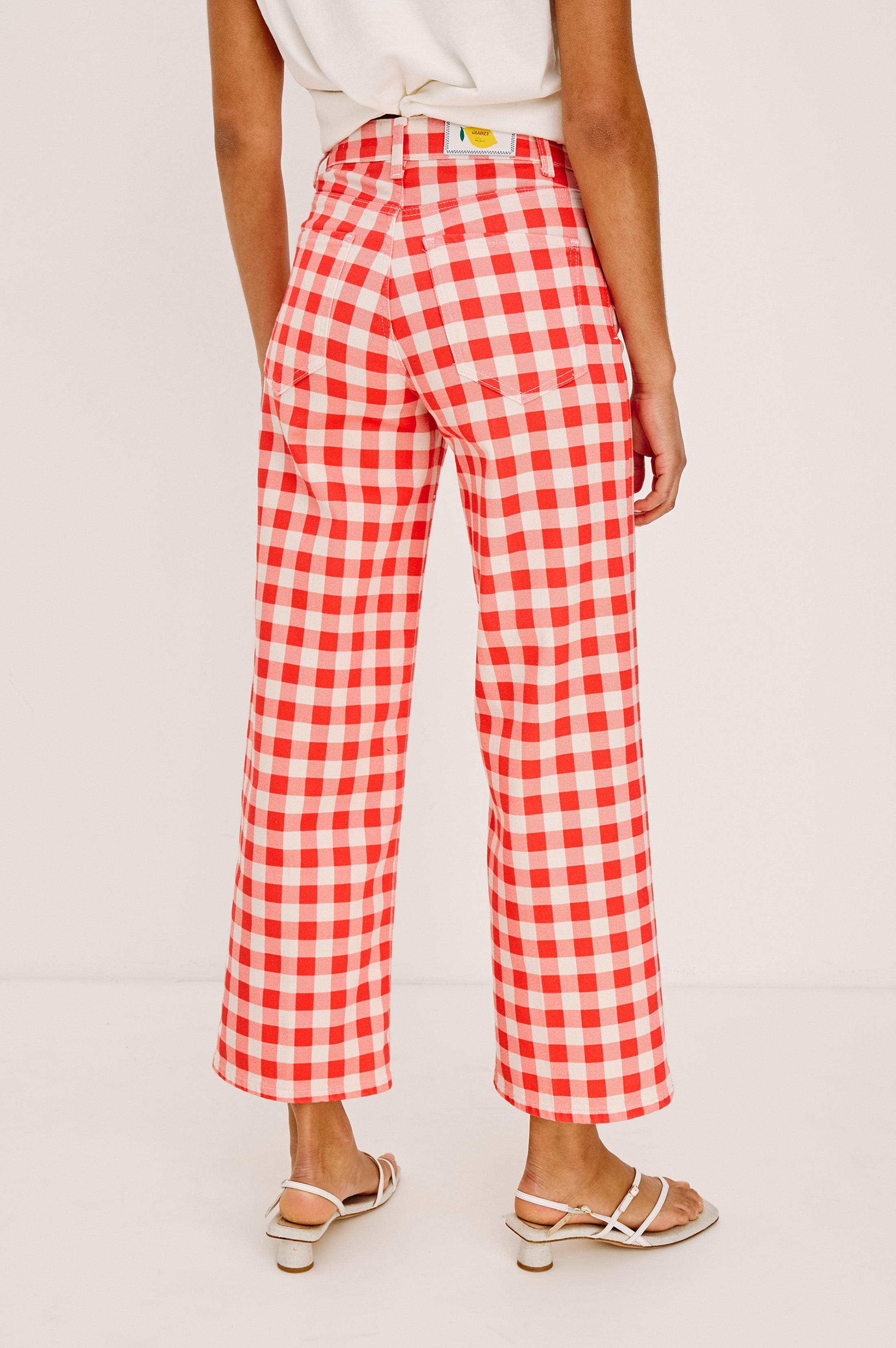 RAILS X GIADZY GETTY CROP WIDE LEG - TOMATO GINGHAM – Rails Canada