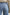 Getty Wide Leg Denim Pants with Belt Loops, Two Front Pockets and Two Back Patch Pockets in East Coast Colorway - Back View Featured on Model