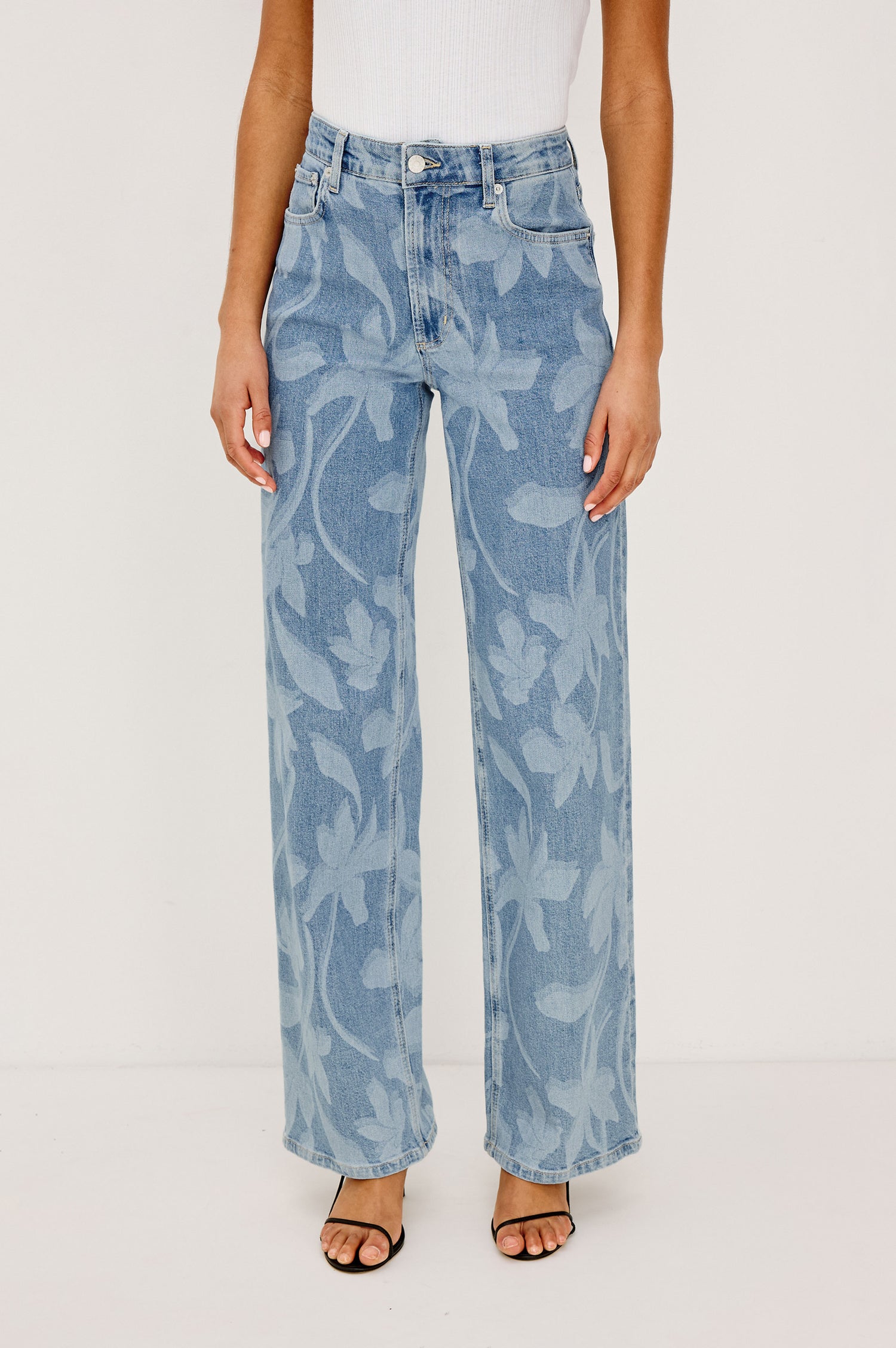 GETTY WIDE LEG - FLORAL LASER