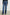 Getty Wide Leg Denim Pants with Belt Loops, Two Front Pockets and Two Back Patch Pockets in Moonlit Ocean Colorway - Front View Featured on Model