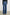 Getty Wide Leg Denim Pants with Belt Loops, Two Front Pockets and Two Back Patch Pockets in Moonlit Ocean Colorway - Back View Featured on Model