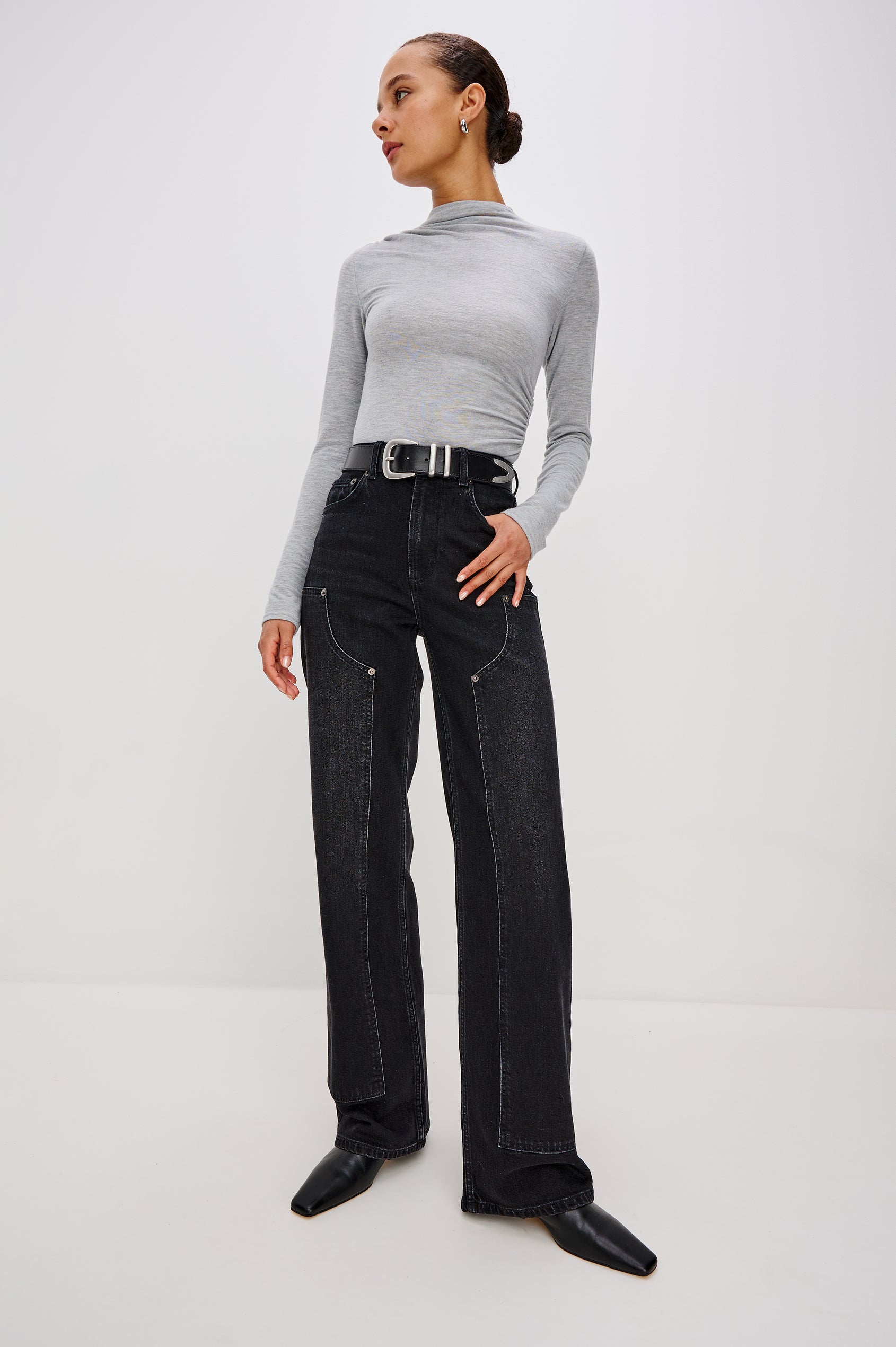 GETTY WORKWEAR WIDE LEG - ONYX