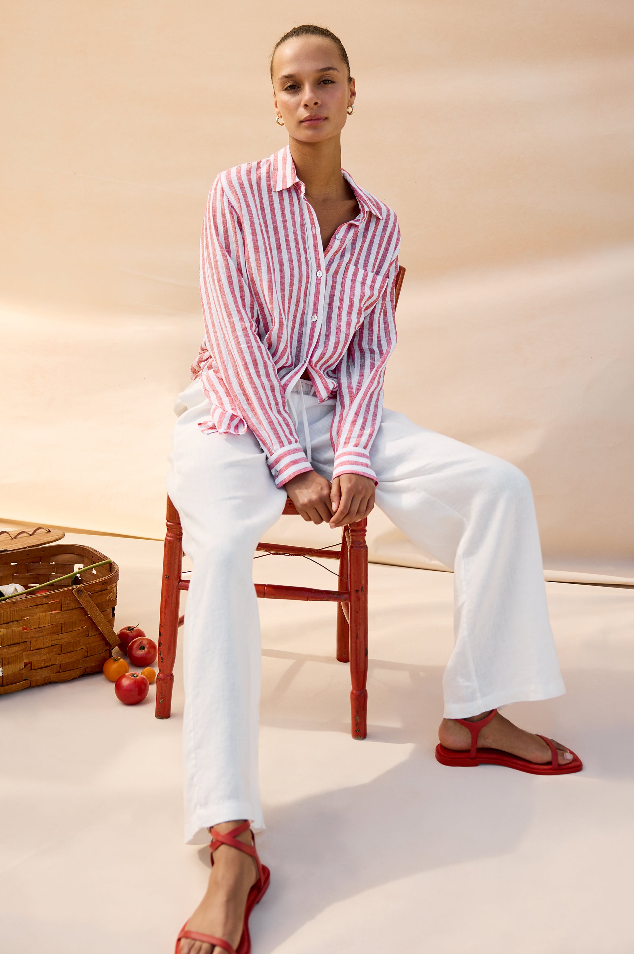 JieDa STRIPE PULL OVER SHIRT BLUE 1