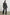 Hugo Double-Breasted, Mid-Thigh Length Coat with Button Closure, Wide Lapels, Two Front Patch Pockets and Fringe along the Lapels and Closure in Charcoal Check Colorway, a plaid - Back Full Body View Featured on Model 