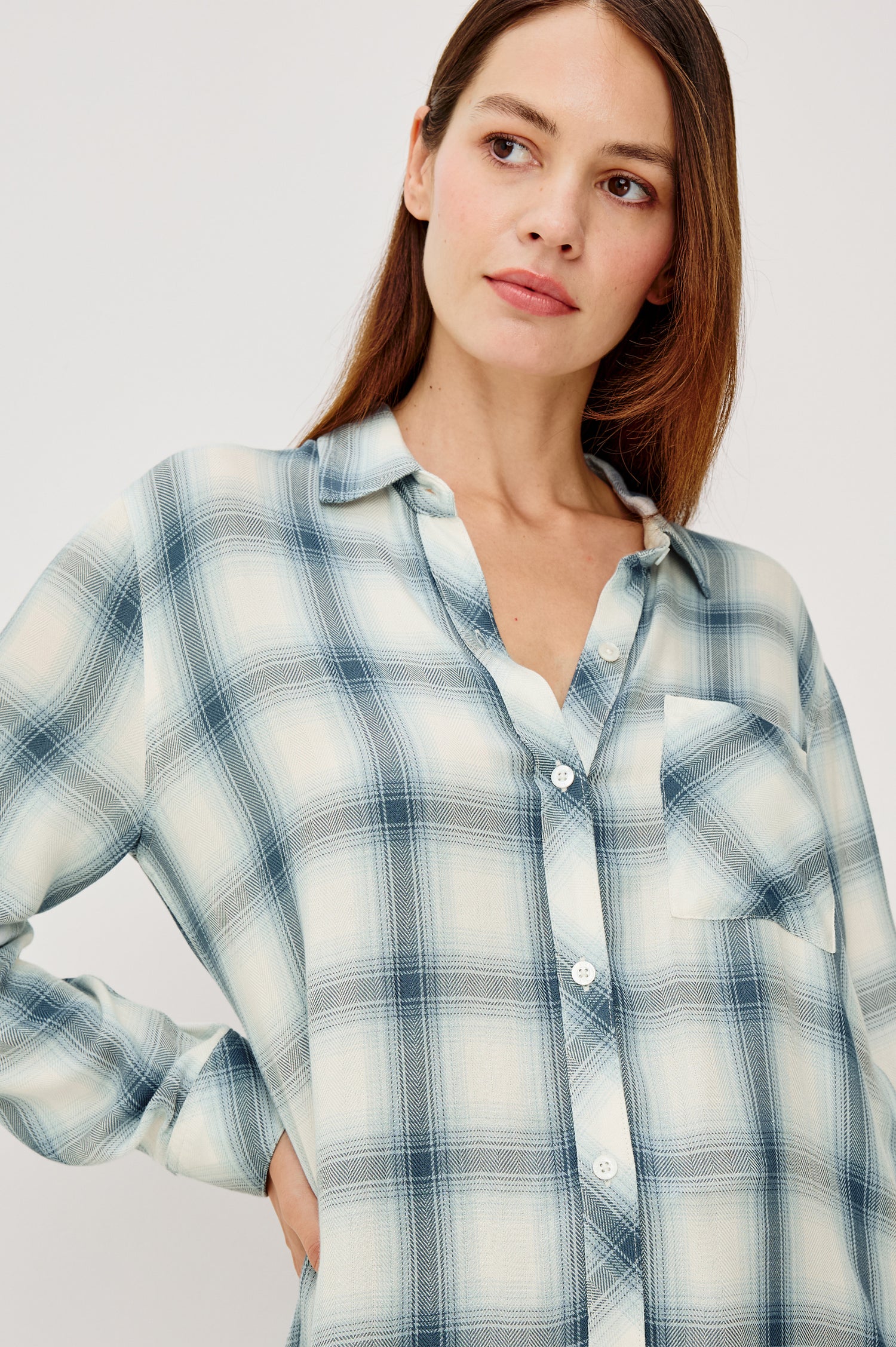 HUNTER SHIRT - BLUEBELL IVORY