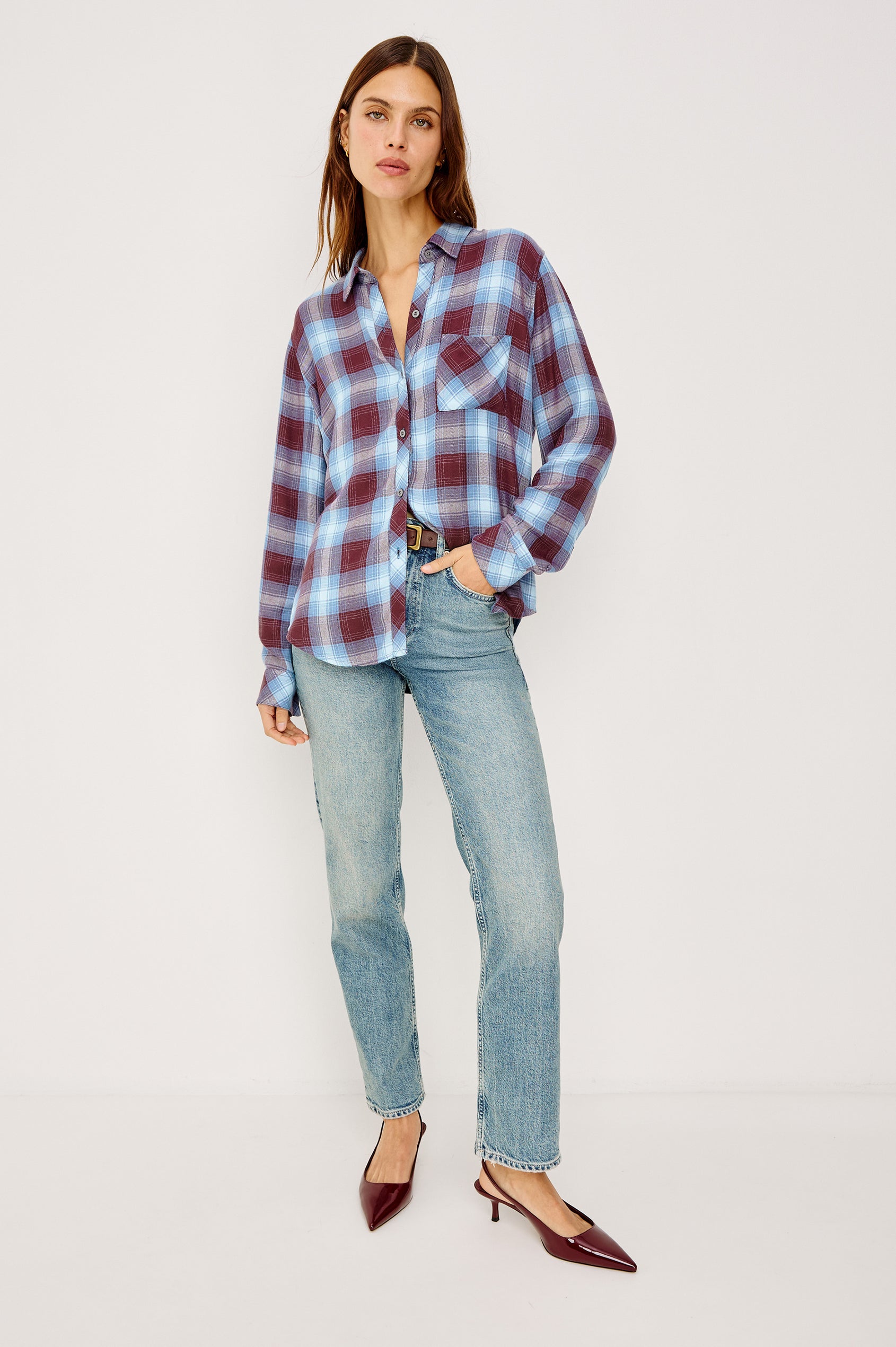 HUNTER SHIRT - CERULEAN MULBERRY