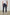  Julian Pants with an Elastic Waist, Two Front Pockets and Two Back Welt Pockets in Faded Blue Colorway - Front View Featured on Model 