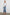Kathryn Long-Sleeve Button up with a Chest Patch Pocket in Sailboats Colorway, blue sailboats on ivory - Front Full Body View Featured on Model