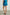 Leighton Shorts with Textured Fabric, a Smocked Elastic Waist, and Large Front Pockets in Turkish Tile Colorway, a Blue - Back View Featured on Model