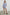 Lo Long-Sleeve Button Up with a V Neck in Anacapa Stripe Colorway, Blue and White Vertical Stripes - Front Full Body View Featured on Model