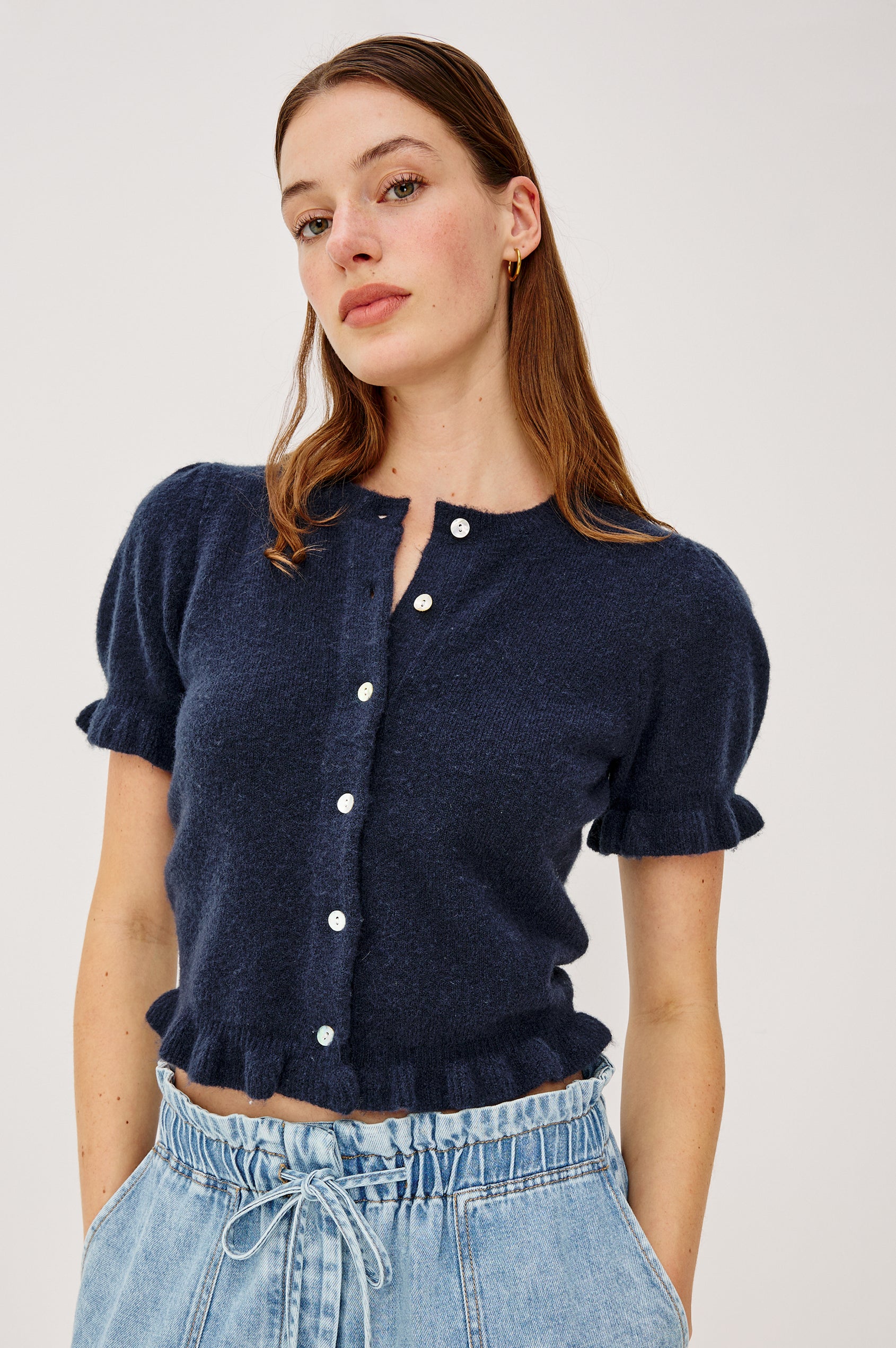 LORA TOP - NAVY