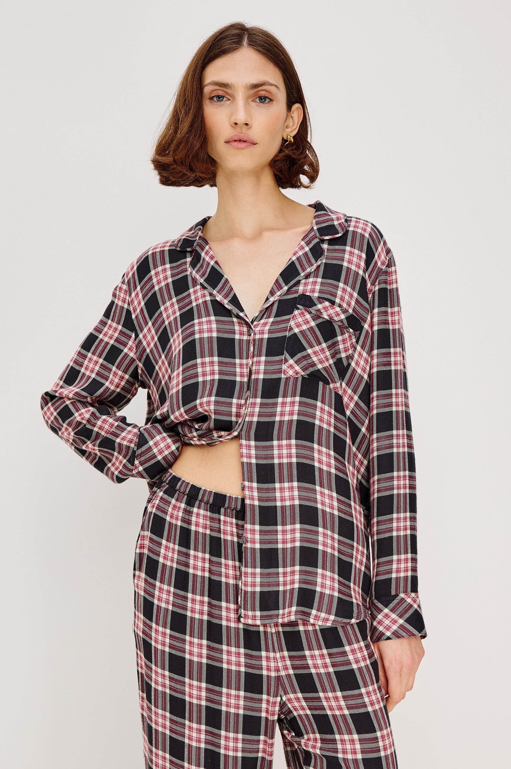 LUNA PAJAMA SET - ONYX PLUM