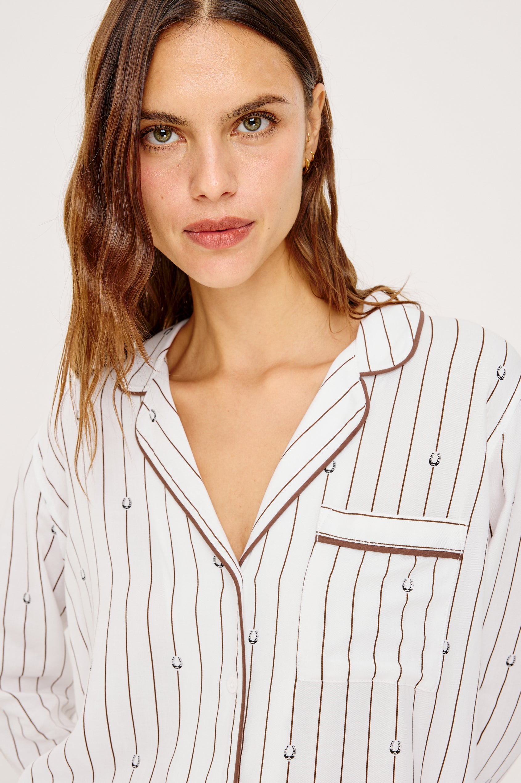 LUNA PAJAMA SET - STRIPED LUCKY HORSESHOES