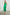 Maya Midi Skirt with Mid-Thigh Side Slit in Jade Colorway - Front Full Body View Featured on Model