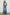 Nelly Long-Sleeve Cardigan with No Front Closure in Navy Oat Stripe Colorway, Horizontal Stripes with Navy trim - Front Full Body View Featured on Model