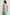 Paola Tank Top with a Deep V Neck and Adjustable Spaghetti Straps in Clearwater Colorway - Back View Featured on Model