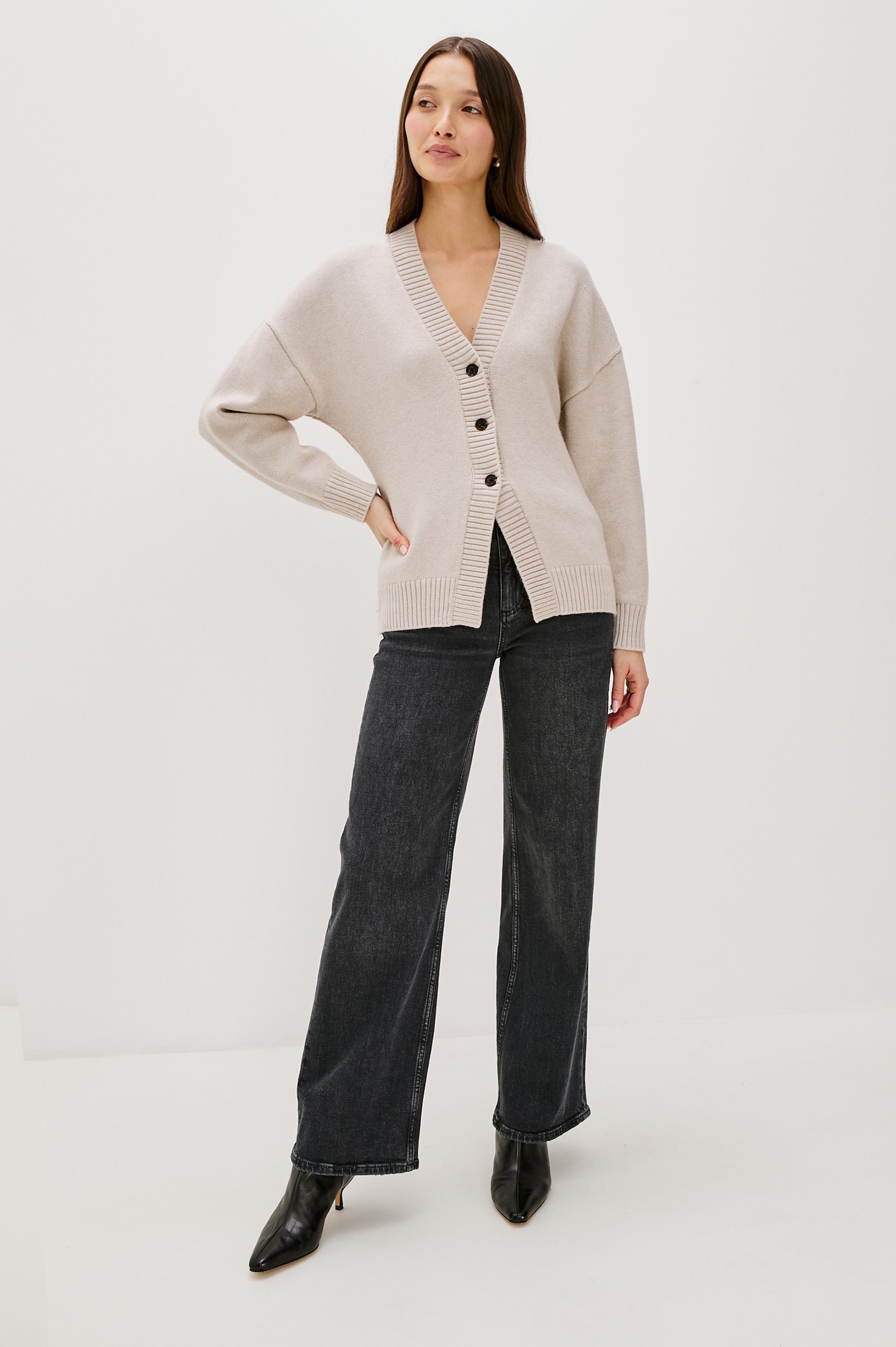 PHILIPPA CARDIGAN - TAUPE – Rails Canada