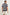 Royce ribbed knit short sleeve polo with three front buttons and a collar in Navy Grey - back view on model