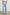 Ryan high rise linen pant with shirred waist and drawstring in light wash Faded Indigo- back view on model