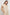 Sayer double cotton gauze flared short sleeve tee with V neckline in Flax - front view on model at slight angle