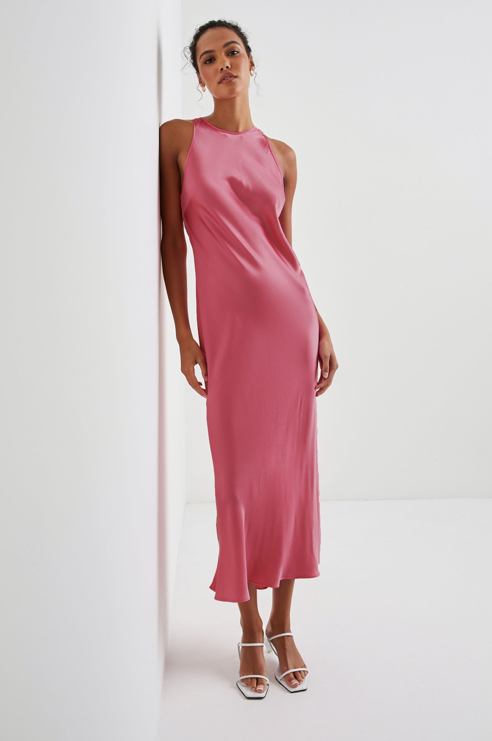 SOLENE DRESS - DARK ROSE
