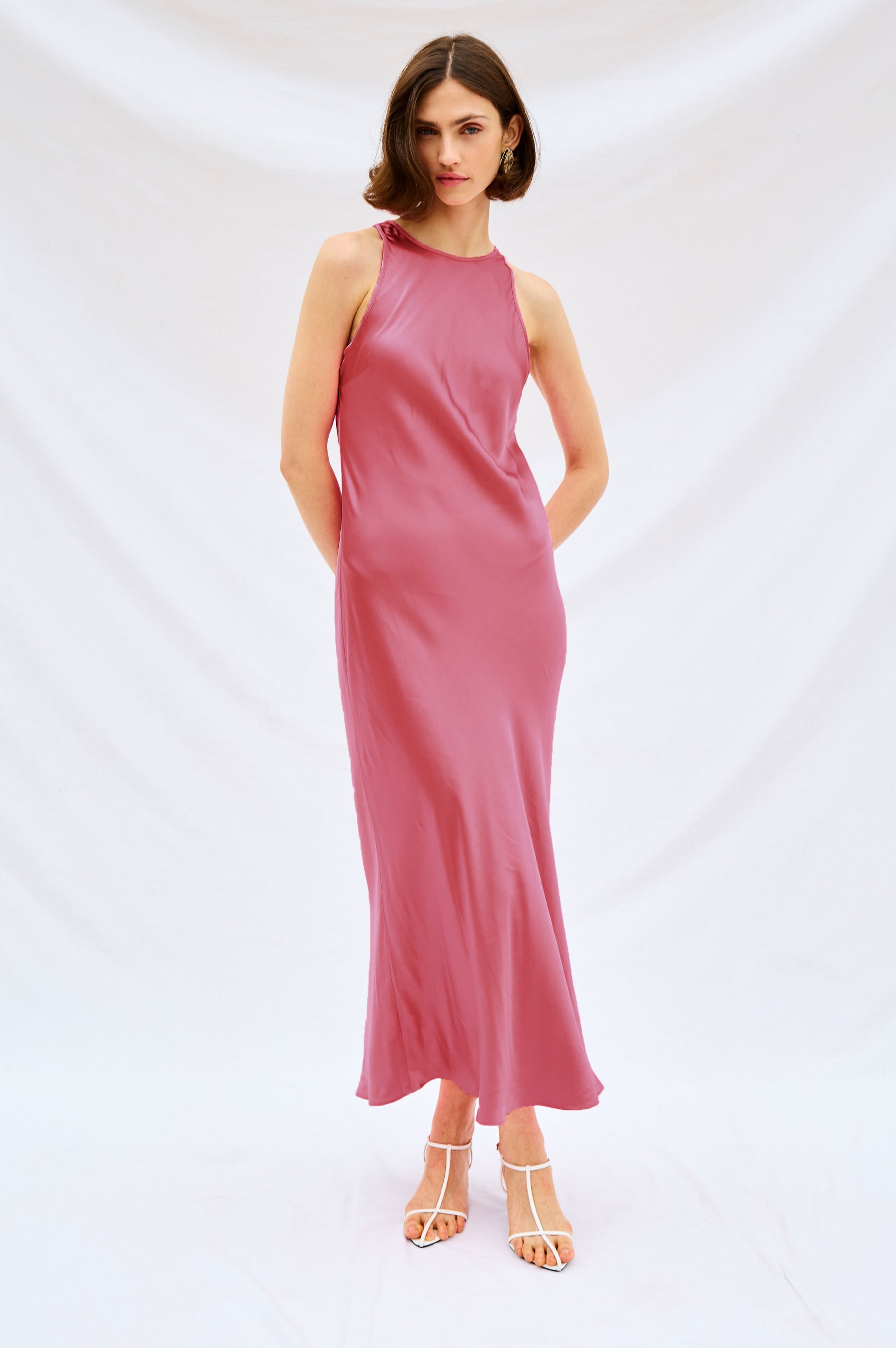 SOLENE DRESS - DARK ROSE