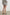Teddy Shorts with a Drawstring Waist, Two Front Pockets and one Back Patch Pocket in Sailor Stripe Terry Towel Stripe Colorway, Horizontal Tan and Navy Stripes - Back View Featured on Model