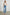 Topanga Straight Jeans with Belt Loops, Two Front Pockets plus a Coin Pocket and Two Back Patch Pockets in Baja Blue Colorway - Front Full Body View Featured on Model