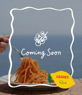 Placeholder image with 'Coming Soon' text and a plate of spaghetti, featuring the Gladzy brand logo.