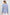 Wren Long-Sleeve Button Up with Chest Patch Pocket in Blue White Colorway, vertical stripes - Back View Featured on Model