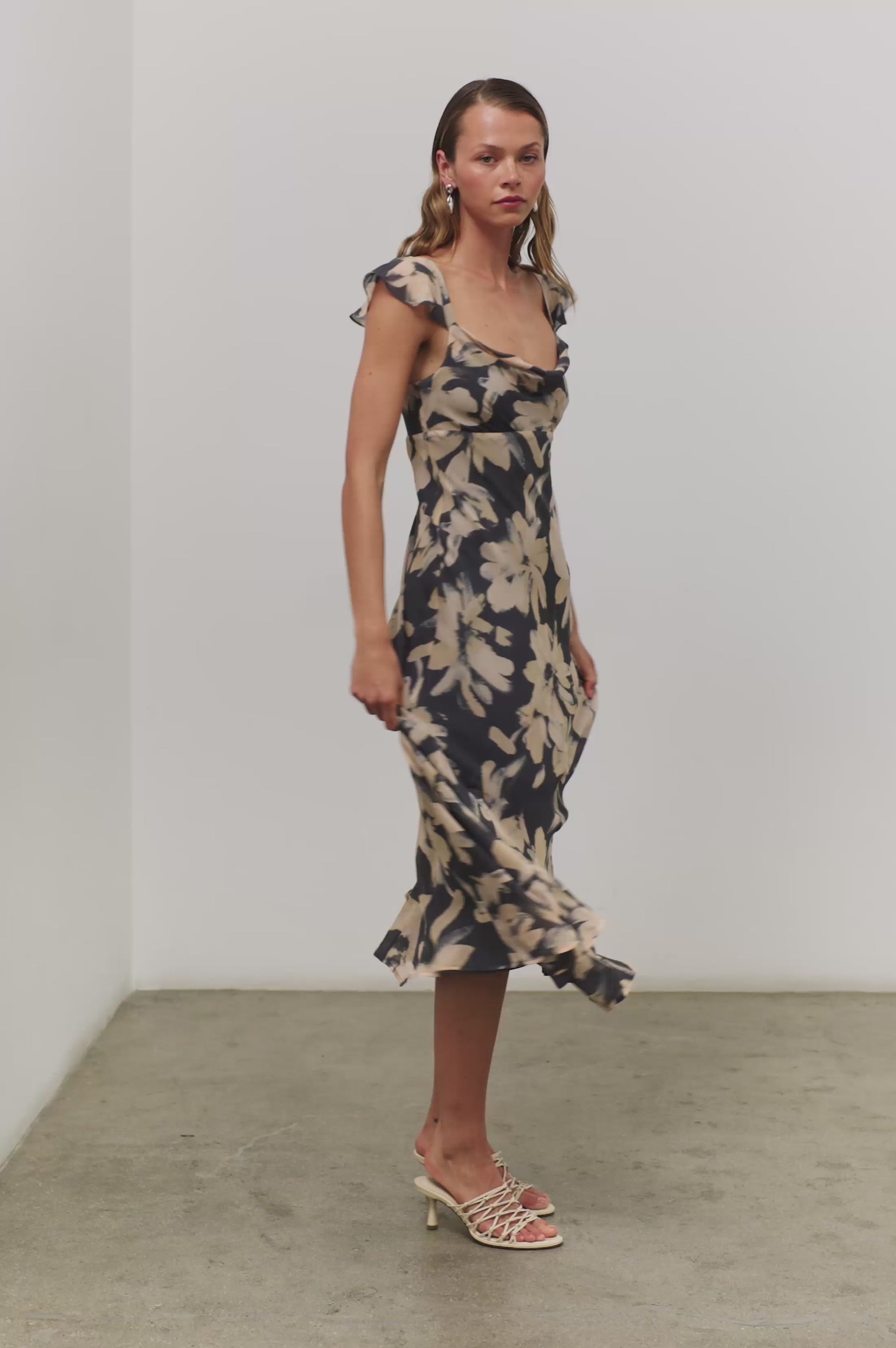 MARIGOLD DRESS - CHARCOAL LILY